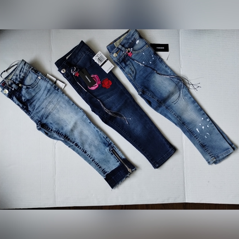3 New with tags Diesel girls jeans size 4